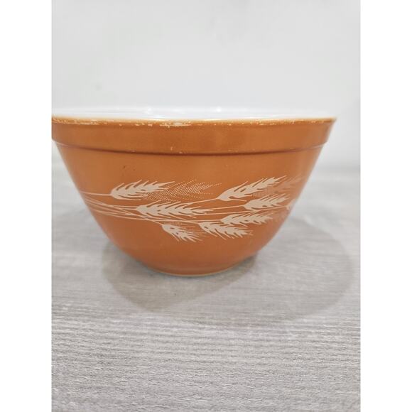 Pyrex Handbags - Pyrex Autumn Harvest Wheat Mixing Bowl #401 Vintage 75ML Rust Orange Good
